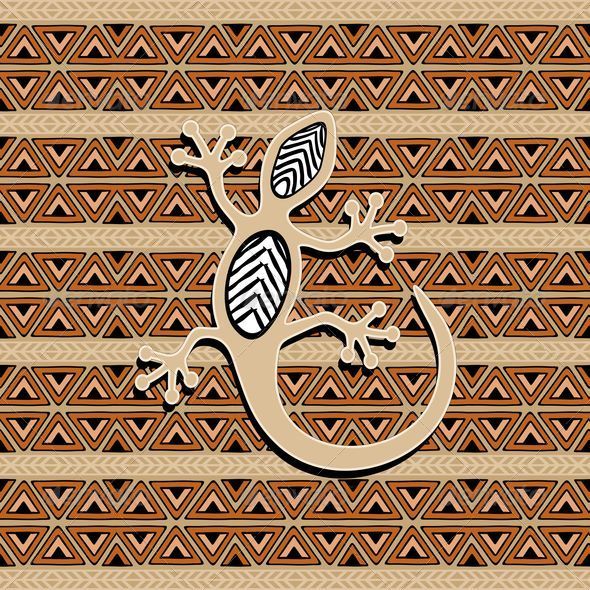 Africa Art Design with Gecko by Bluedarkat | GraphicRiver